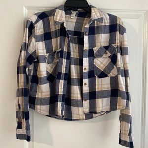 thick cropped flannel